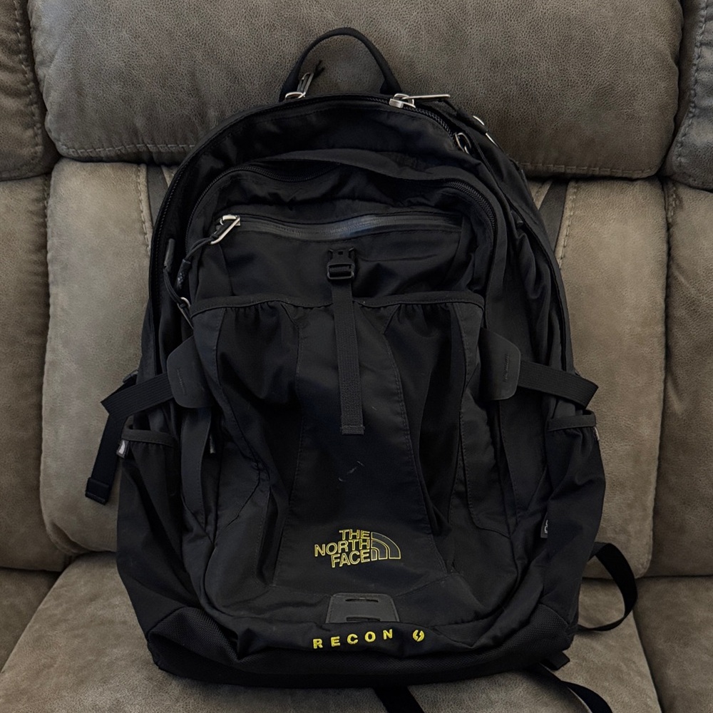The North Face Black and Yellow Recon Backpack